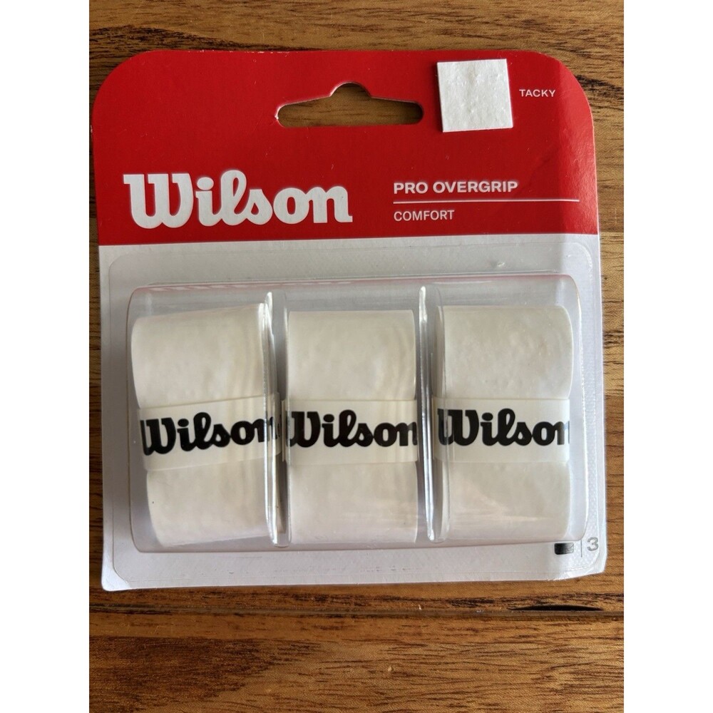 Wilson Pro Comfort Overgrip for Tennis Rackets, White - 3 Rolls